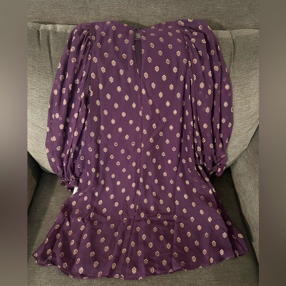 NEW Calvin Klein Womens Metallic Mini Dress with Tie Sleeves S… - Picture 11 of 11